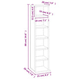 vidaXL Armoire à CD Chêne sonoma 21x20x88 cm Bois d'ingénierie