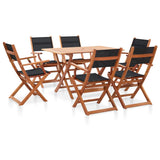 vidaXL Mobilier à dîner d'extérieur 5pcs Gris Bois d'eucalyptus solide