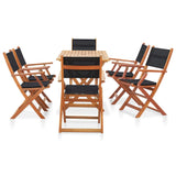 vidaXL Mobilier à dîner d'extérieur 5pcs Gris Bois d'eucalyptus solide