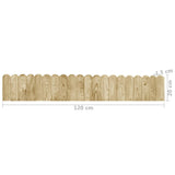 vidaXL Rouleaux de bordure 3 pcs 120 cm bois de pin imprégné