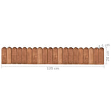 vidaXL Rouleaux de bordure 3 pcs 120 cm bois de pin imprégné