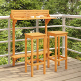 vidaXL Ensemble de bar de balcon 3 pcs Bois d'acacia solide (plusieurs options disponibles)