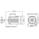 vidaXL Moteur monophasé Aluminium 1,5kW/2 CH 2 pôles 2800 tr/min