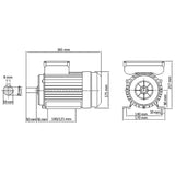 vidaXL Moteur monophasé Aluminium 1,5kW/2 CH 2 pôles 2800 tr/min