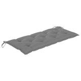 vidaXL Banc de jardin 2 places avec coussin 120 cm Gris Eucalyptus