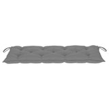 vidaXL Banc de jardin 2 places avec coussin 120 cm Gris Eucalyptus