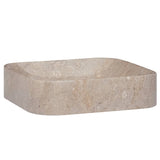 vidaXL Lavabo Crème 40x40x10 cm Marbre