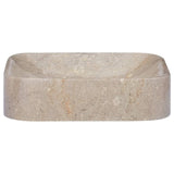 vidaXL Lavabo Crème 40x40x10 cm Marbre