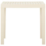 vidaXL Table de jardin Blanc 79x65x72 cm Plastique