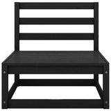 vidaXL Canapés centraux de jardin 2 pcs Noir Bois de pin massif