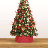 vidaXL Jupe de sapin de Noël Rouge Ø65x19,5 cm