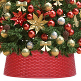 vidaXL Jupe de sapin de Noël Rouge Ø65x19,5 cm