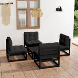 vidaXL Salon de jardin 5 pcs avec coussins Bois de pin massif (plusieurs options disponibles)