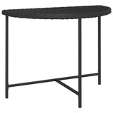 vidaXL Table de jardin Noir 80x50x75 cm Résine tressée