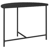 vidaXL Table de jardin Noir 80x50x75 cm Résine tressée