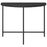 vidaXL Table de jardin Noir 80x50x75 cm Résine tressée