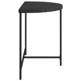 vidaXL Table de jardin Noir 80x50x75 cm Résine tressée