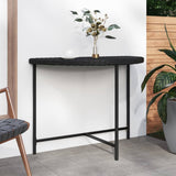 vidaXL Table de jardin Noir 80x50x75 cm Résine tressée