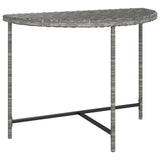 vidaXL Table de jardin Noir 80x50x75 cm Résine tressée