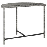 vidaXL Table de jardin Noir 80x50x75 cm Résine tressée