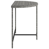 vidaXL Table de jardin Noir 80x50x75 cm Résine tressée