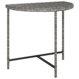 vidaXL Table de jardin Noir 80x50x75 cm Résine tressée