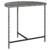 vidaXL Table de jardin Noir 80x50x75 cm Résine tressée