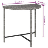 vidaXL Table de jardin Noir 80x50x75 cm Résine tressée