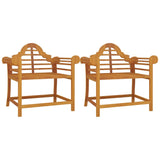 vidaXL Chaises de jardin lot de 2 91x62x94 cm Bois de teck solide