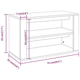 vidaXL Étagère à chaussures Chêne sonoma 75x35x45 cm Bois d'ingénierie