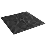 vidaXL Panneaux muraux 12 pcs noir 50x50 cm XPS 3 m² améthyste