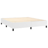 vidaXL Sommier à lattes de lit avec matelas Blanc 160x200cm Similicuir