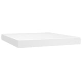 vidaXL Sommier à lattes de lit avec matelas Blanc 160x200cm Similicuir