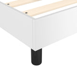 vidaXL Sommier à lattes de lit avec matelas Blanc 160x200cm Similicuir