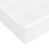 vidaXL Sommier à lattes de lit avec matelas Blanc 160x200cm Similicuir