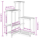 vidaXL Support à fleurs 62,5x61,5x101,5 cm bois massif de sapin